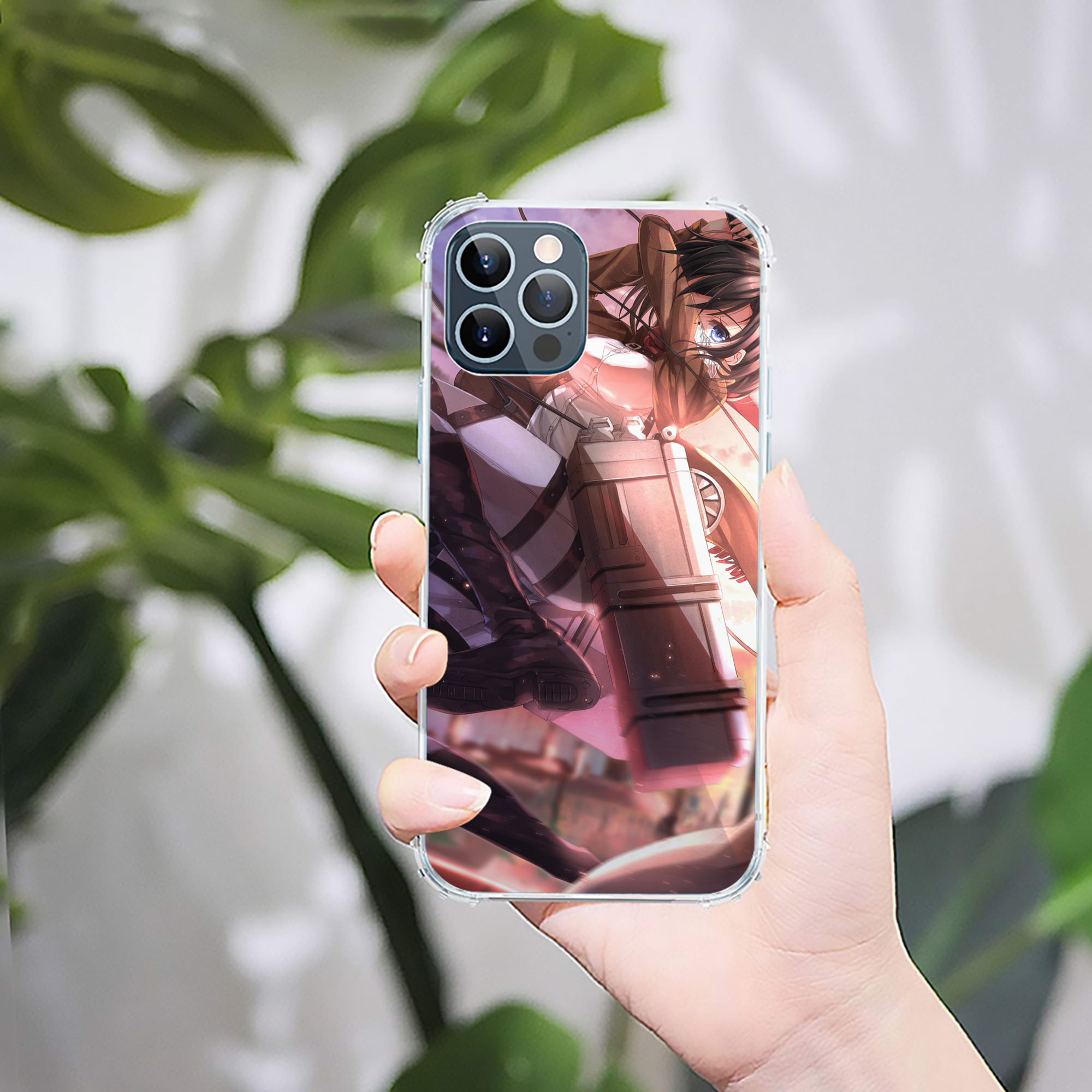 （画像用） 進撃の巨人 Attack on Titan 【iPhone 12シリーズ対応】透明スマホケース（クリアソフトケース）